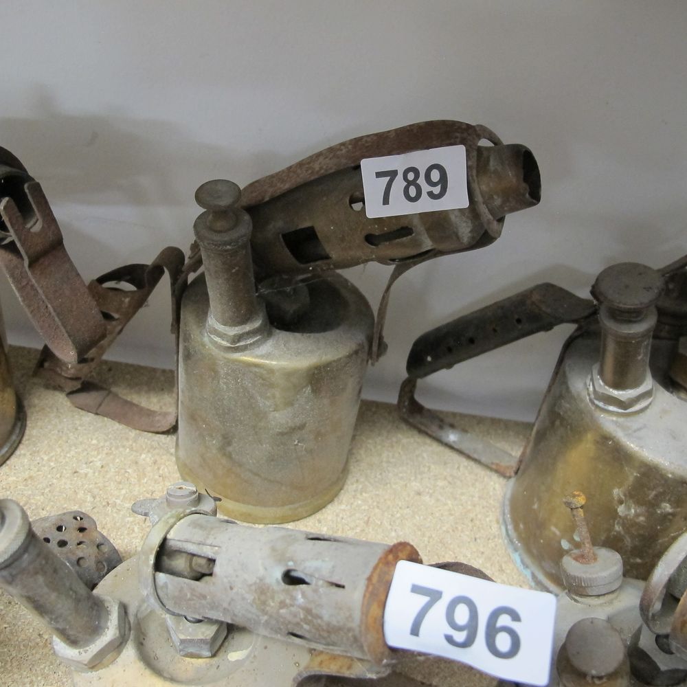 Lot 789: Vintage Swedish Brass Plumber's Blowtorche