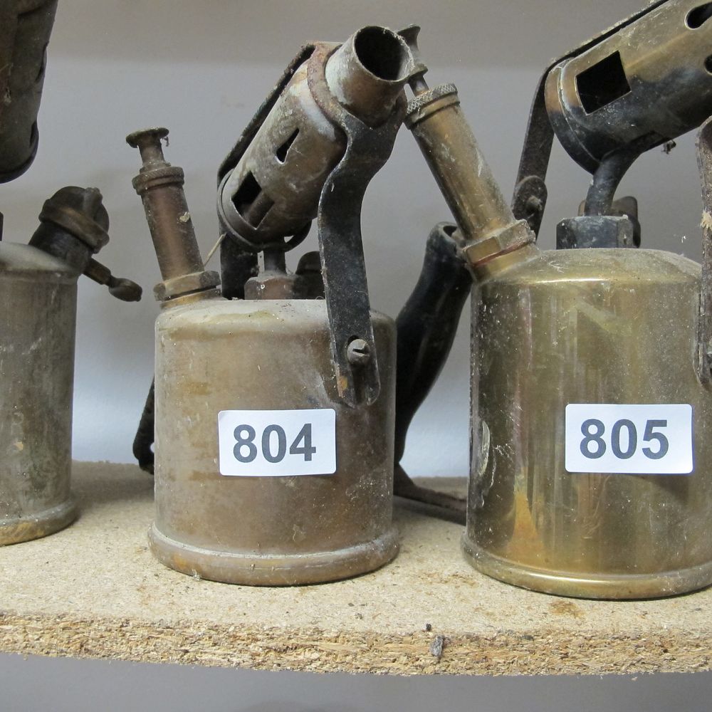 Lot 804:  Vintage Swedish Brass Industrial Blow Torche
