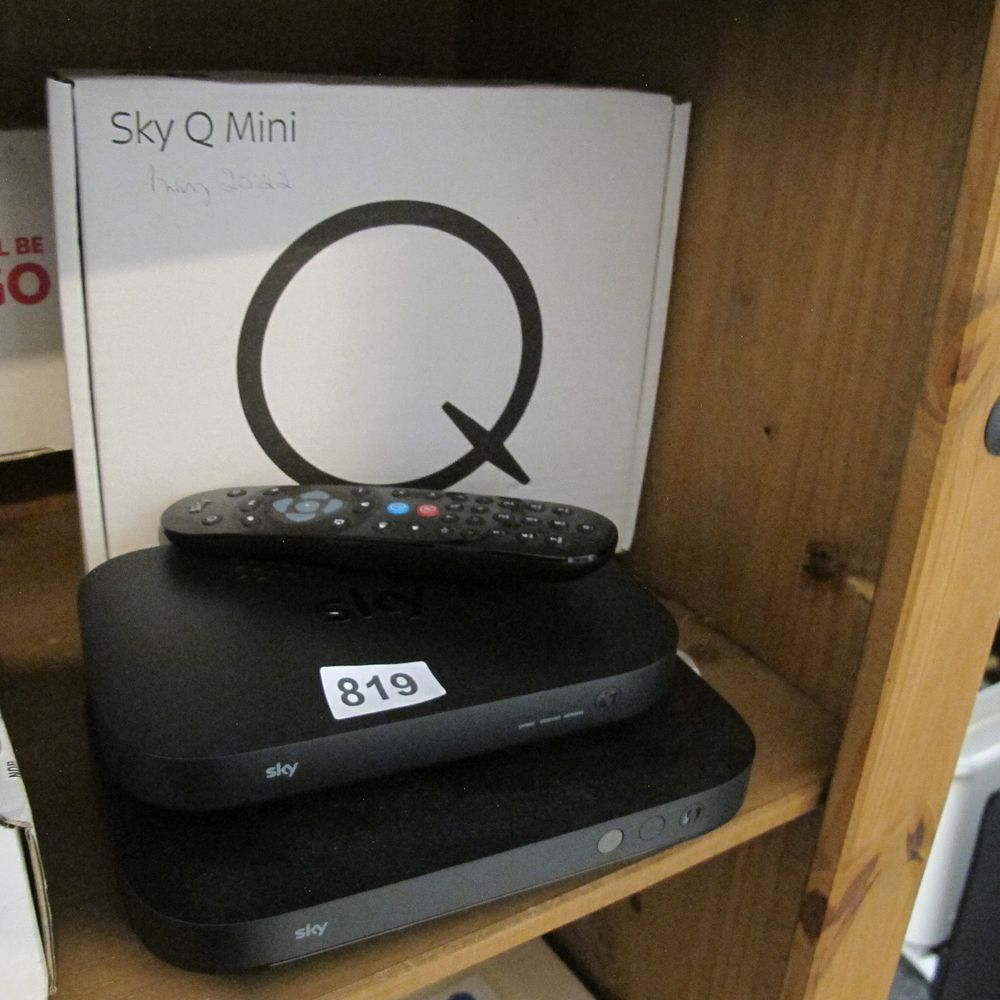 Lot 819: A Pair of Sky Q Mini Digital Media...