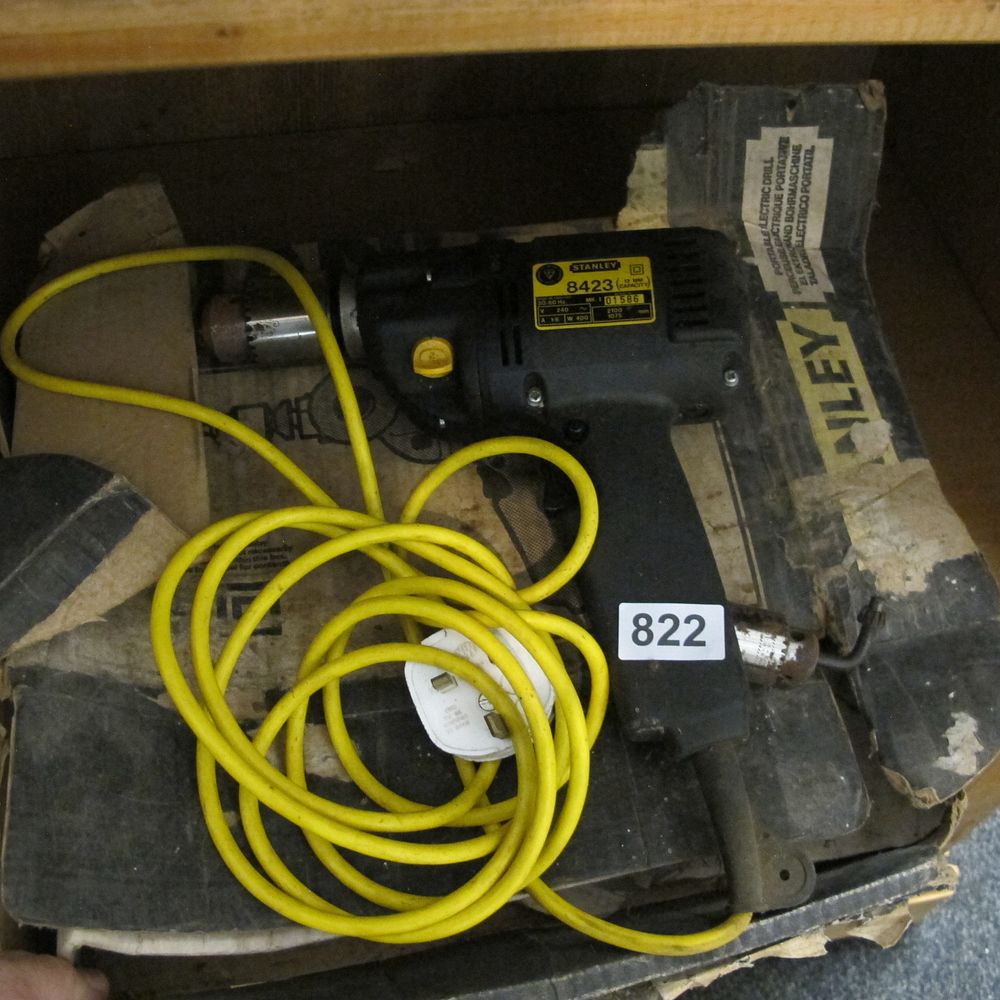 Lot 822: Stanley Model 8423 MK 1 Electric Drill, 13mm...