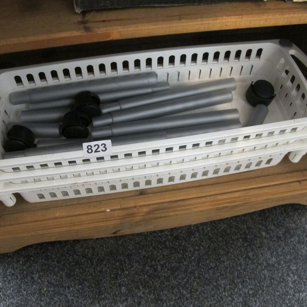 Lot 823: A Collection of Modular Shelving Components in Plastic...