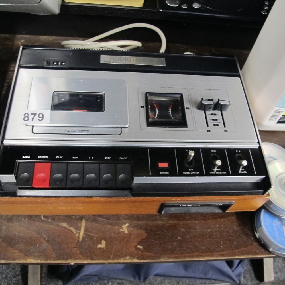 Lot 879: Vintage Audiotronics ACD 960 Portable Cassette Player/Recorder