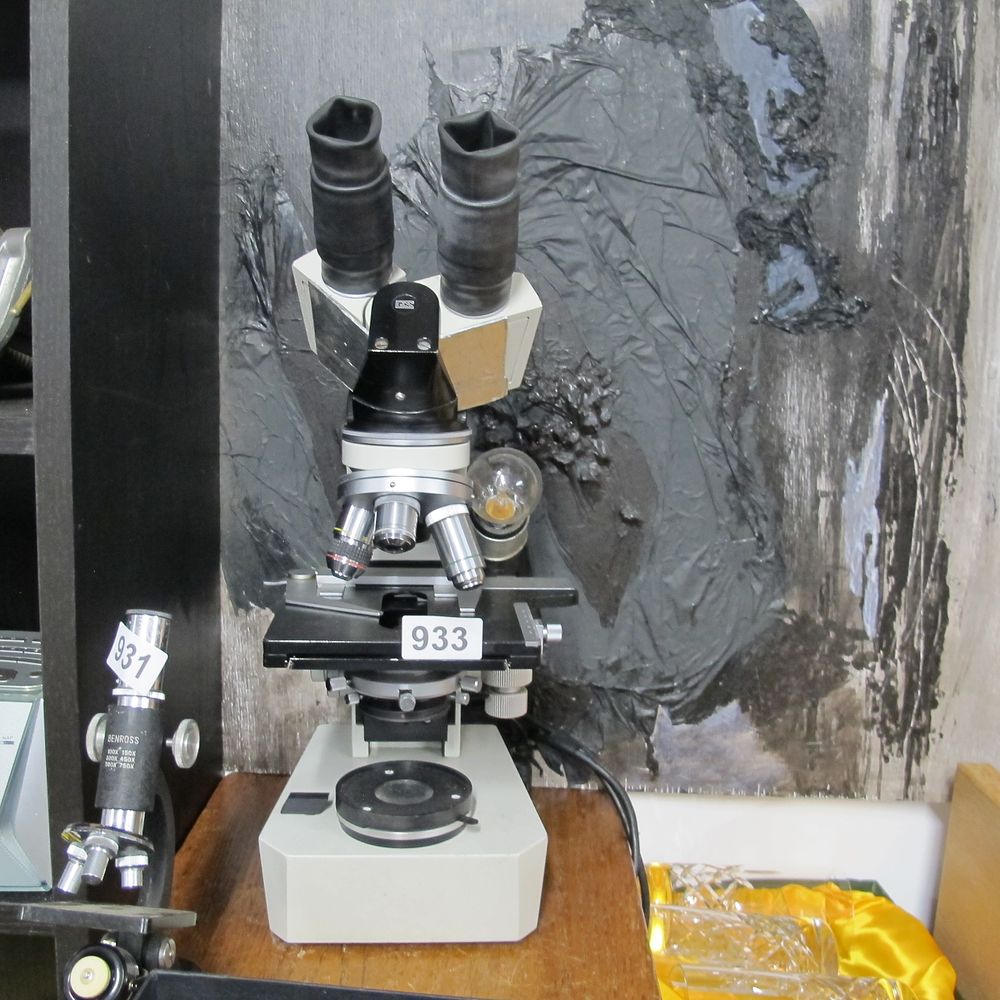 Lot 933: large professional microscope