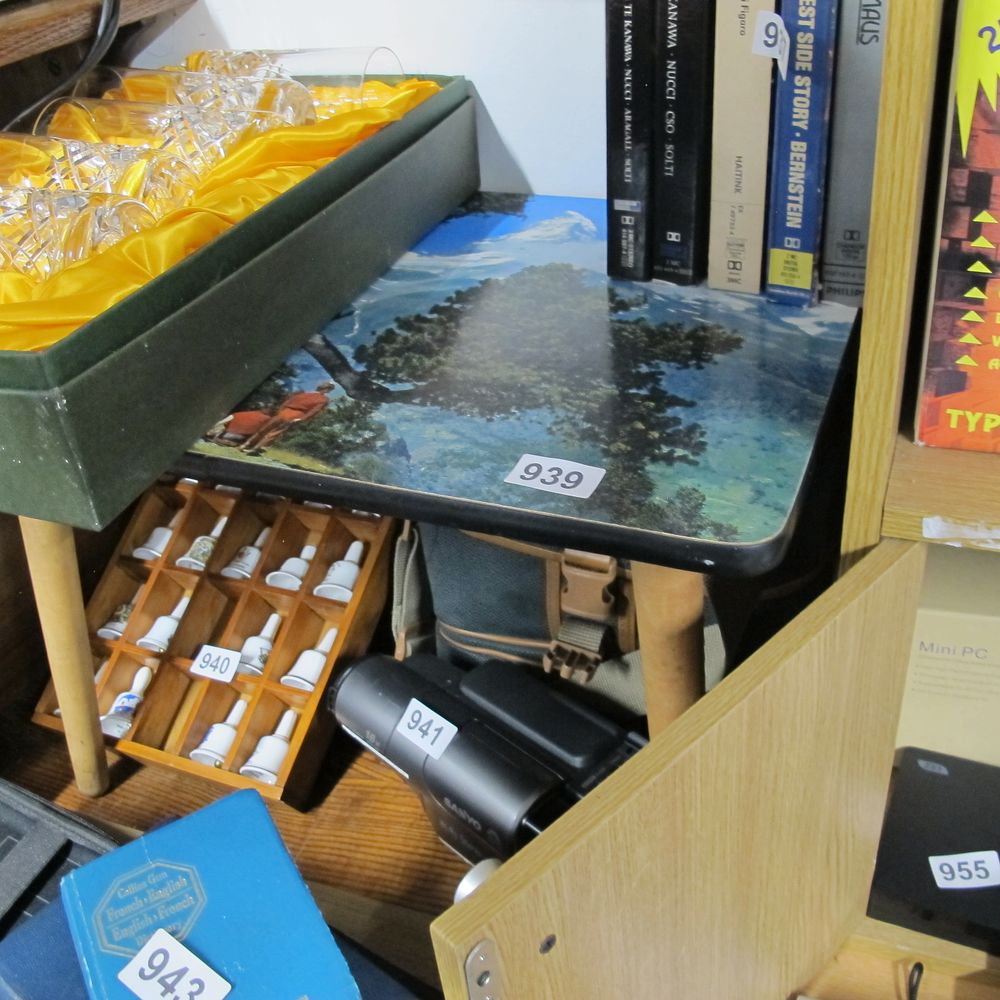 Lot 939: vintage Landscape Table,  