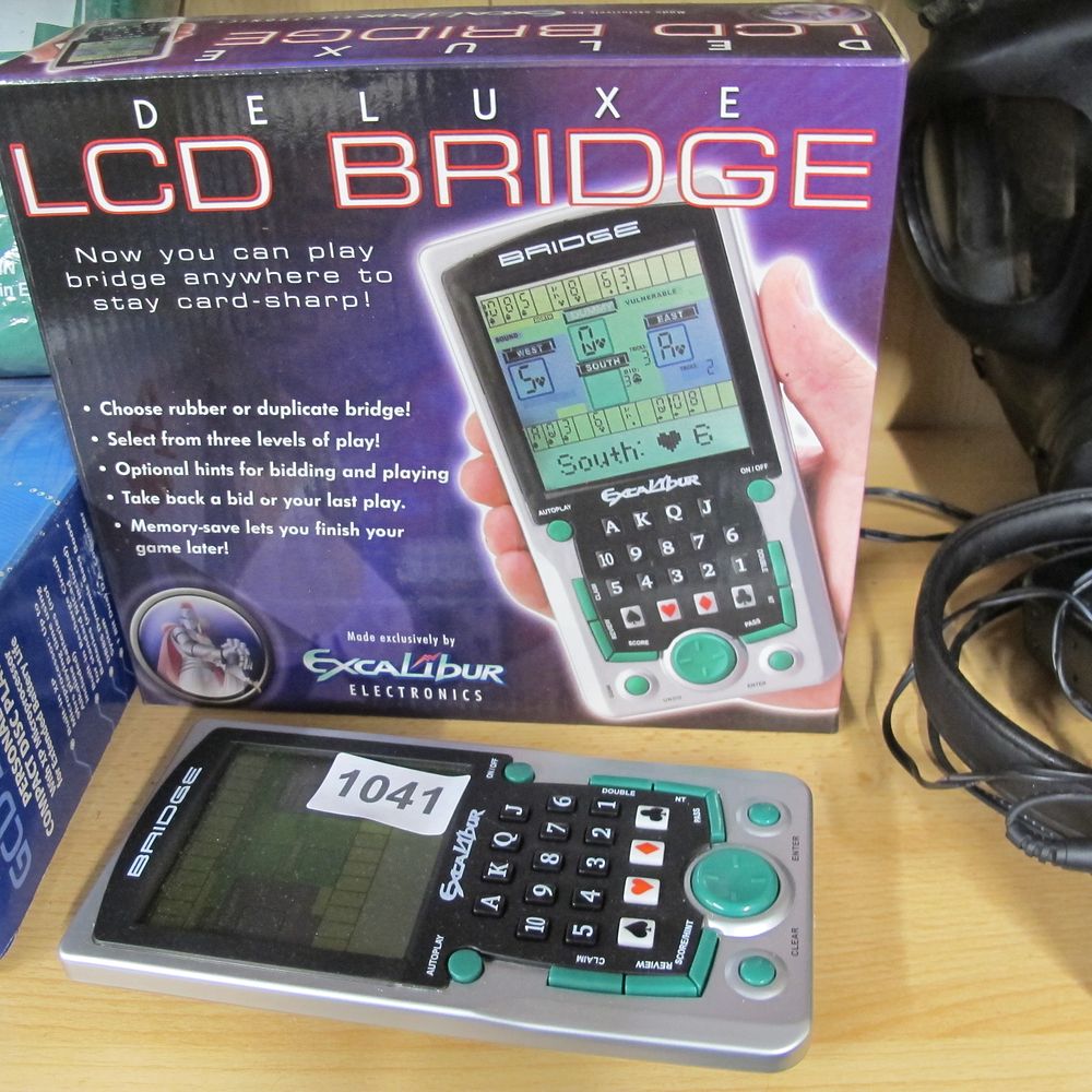 Lot 1041: Excalibur Electronics Deluxe LCD Bridge Handheld Electronic Game...