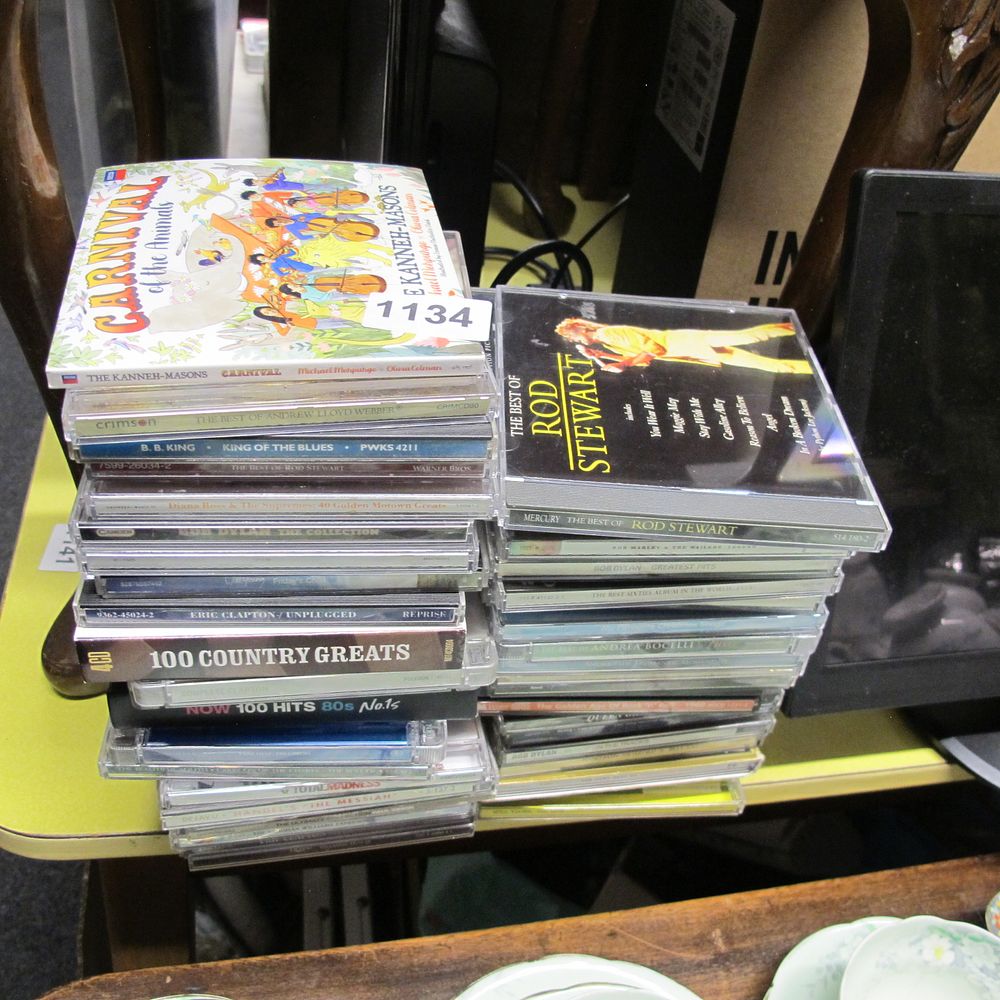 Lot 1134: A Collection of Compact Discs (CDs), Approximately 40-50,...