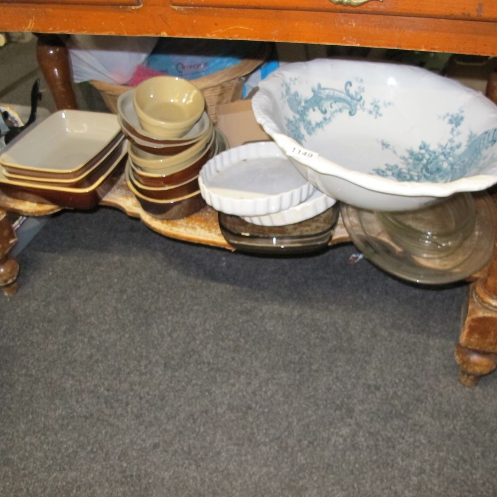 Lot 1149: A Collection of Assorted Domestic Dinnerware and Bakeware,...