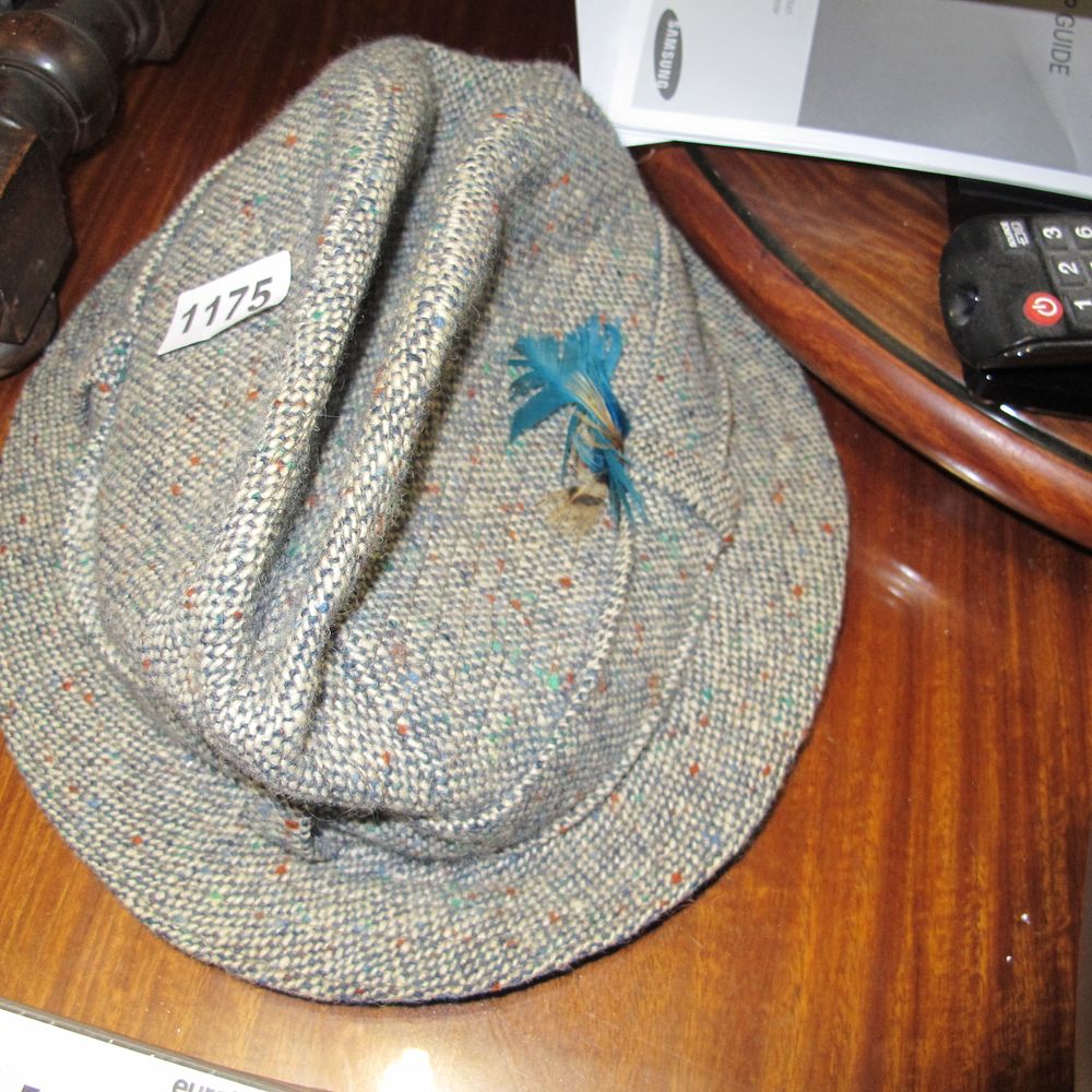 Lot 1175: A Donegal Tweed Wool Fedora Walking Hat