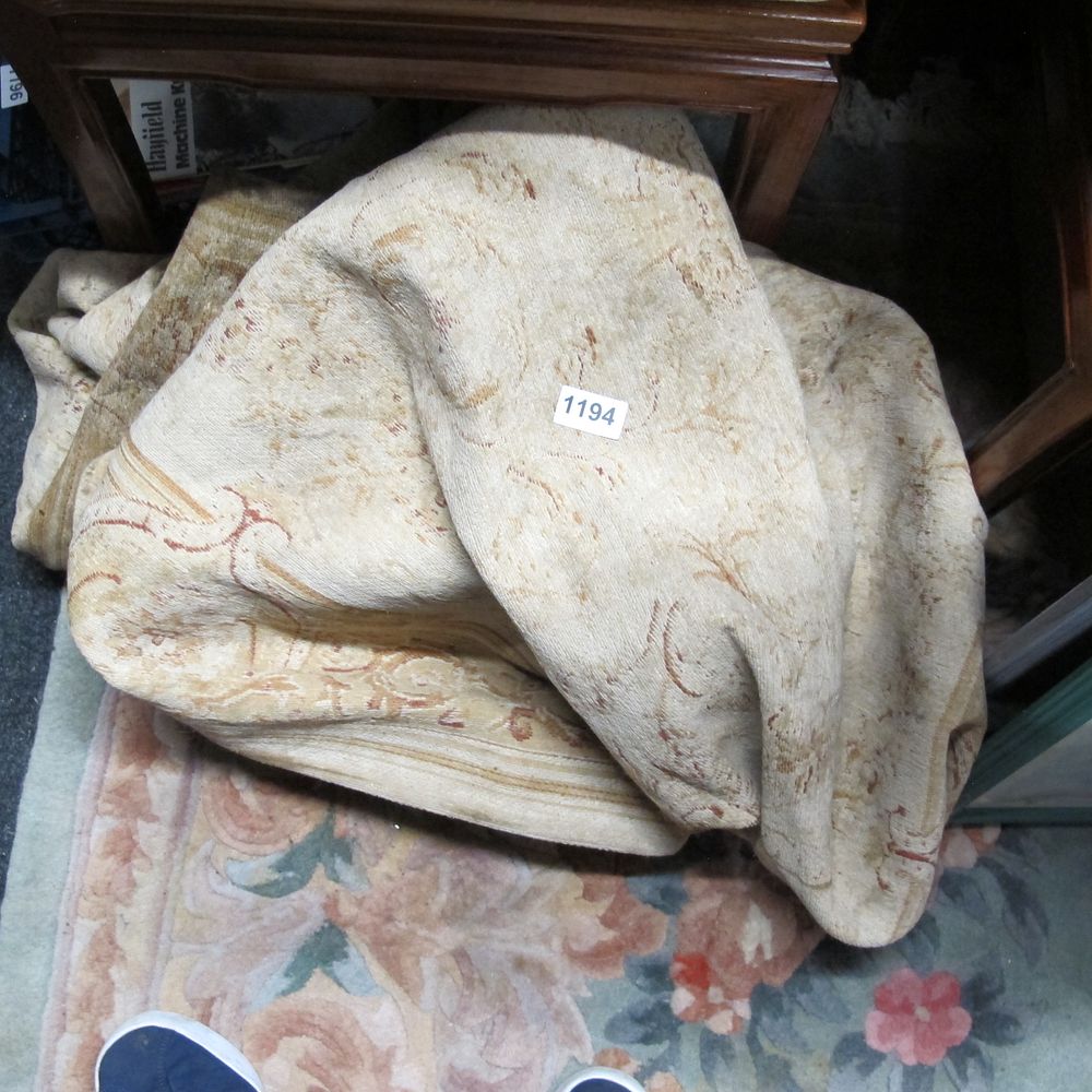 Lot 1194: A Large Machine-Made Rug with Pastel Floral and...