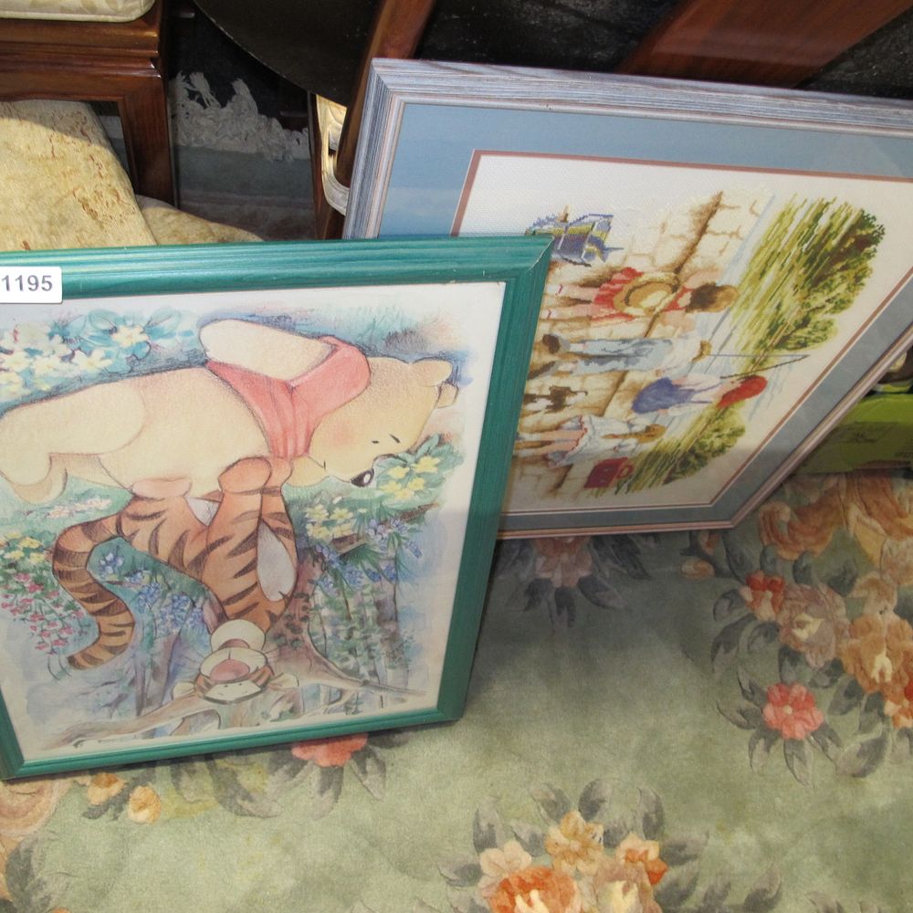 Lot 1195: A Pair of Framed Decorative Prints, including a...