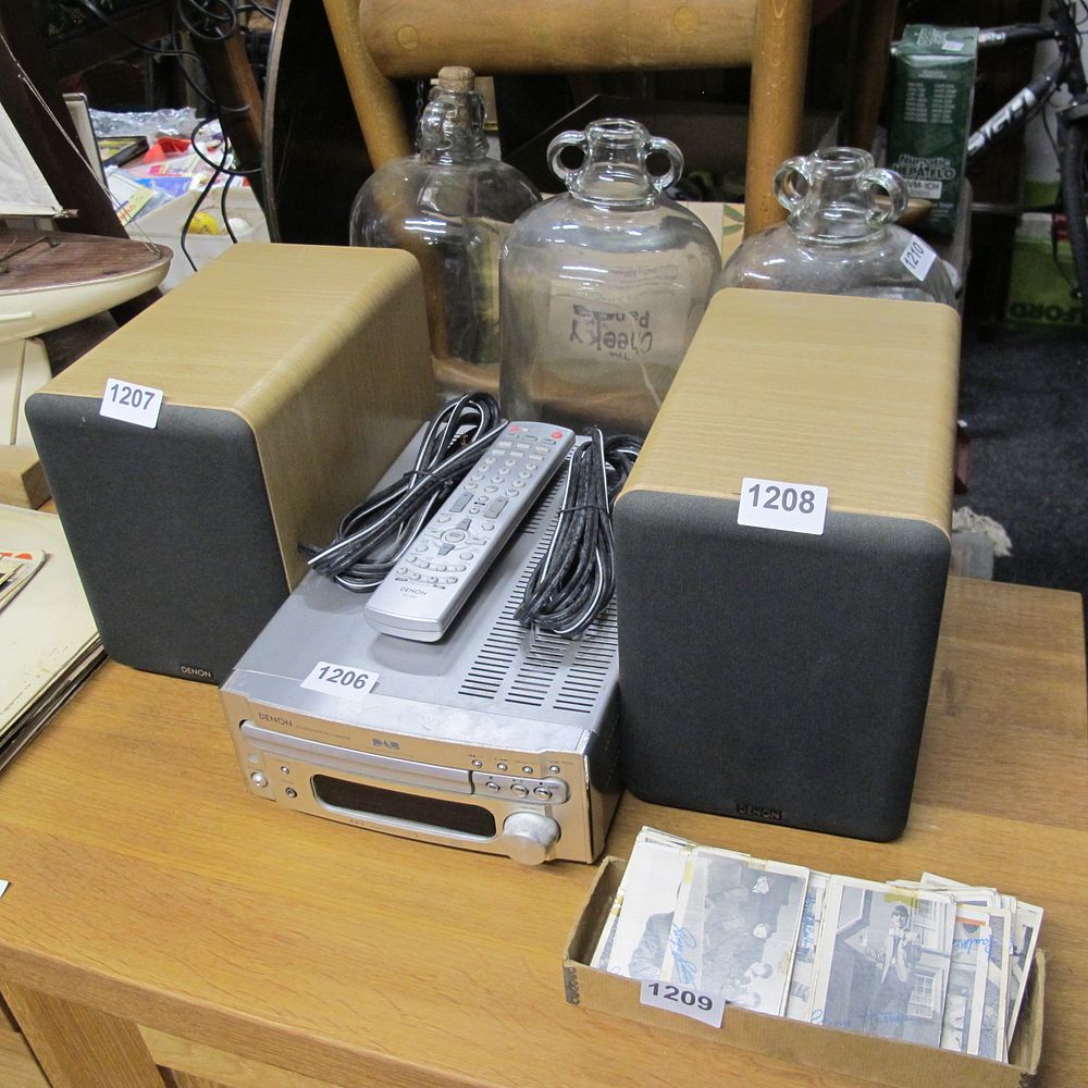 Lot 1206: Denon mini hifi system. CD Radio