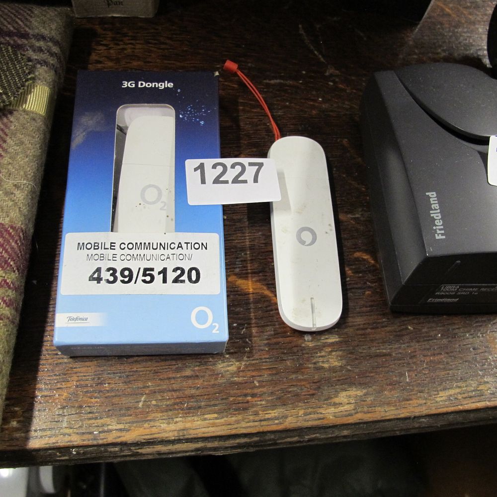 Lot 1227: two O2 USB dongles