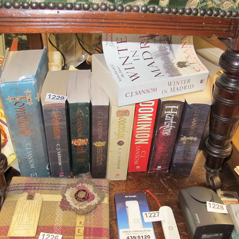 Lot 1229: collection of CJ Sansom books for them dark...