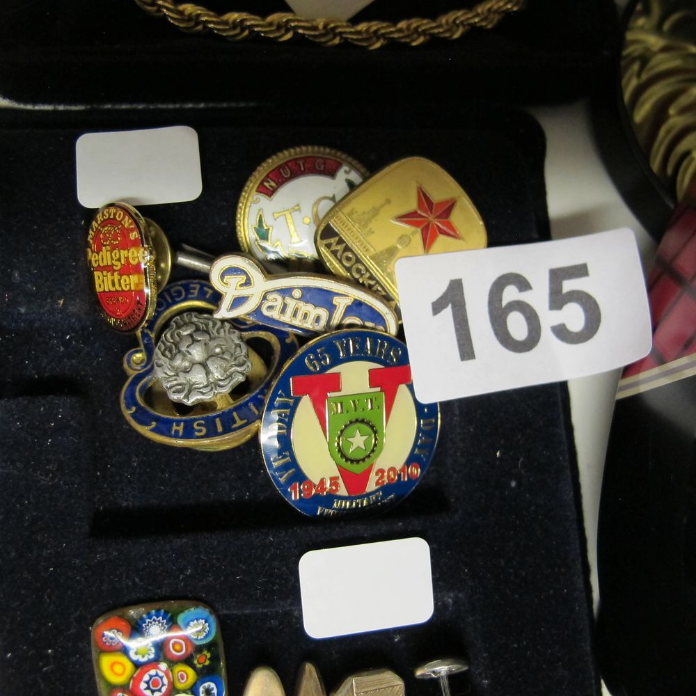 Lot 165: Daimler, Marston's, and Commemorative Enamel Pin Collection, Seven...