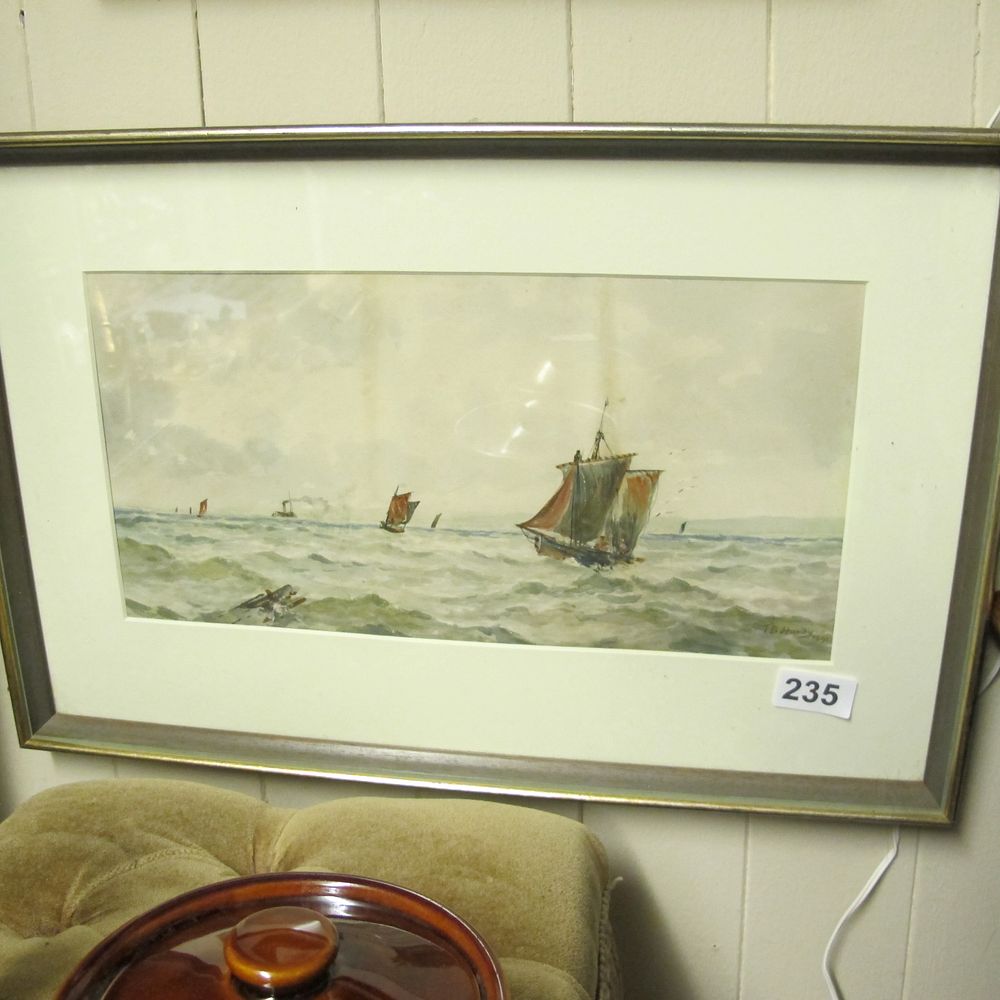 Lot 235: Thomas Bush Hardy (British, 1842-1897), 'Sailing Vessels in...