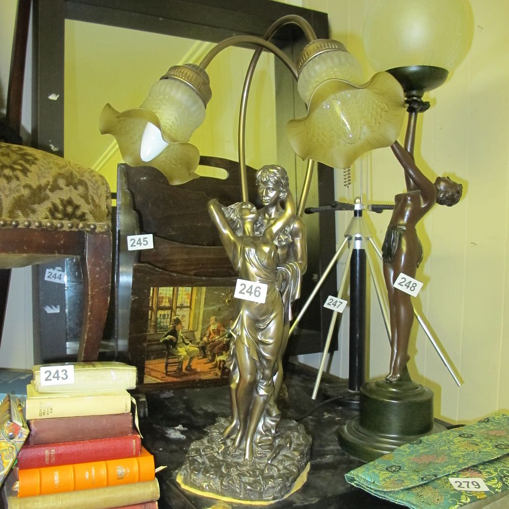 Lot 246: After L. & F. Moreau, Two Figural Table...
