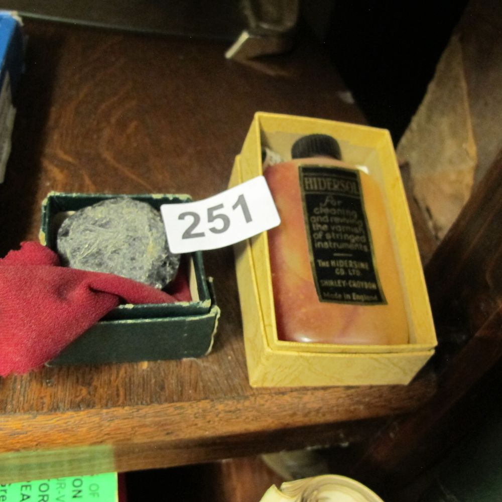 Lot 251: Hidersine, Hidersol, Stringed Instrument Maintenance Kit, Mid-20th Century
