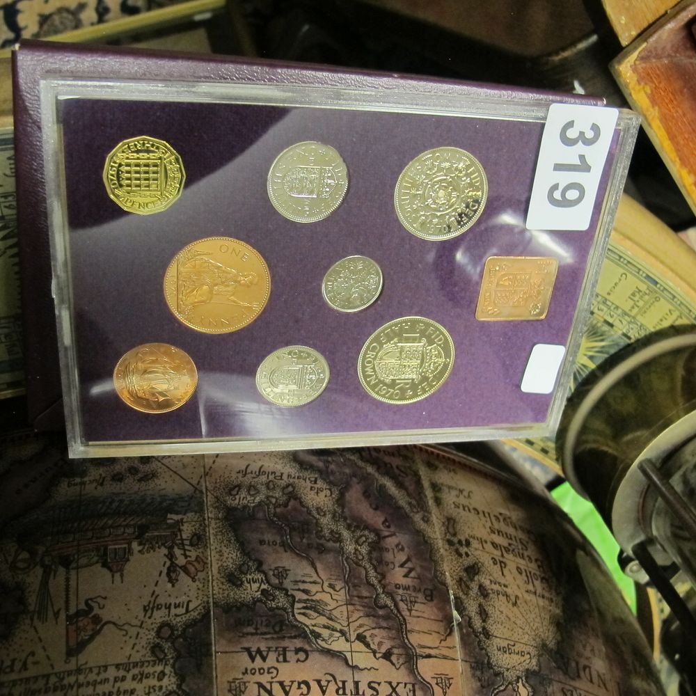 Lot 319: UK 1970 Pre-Decimal Proof Set, Mixed Metals, PS24