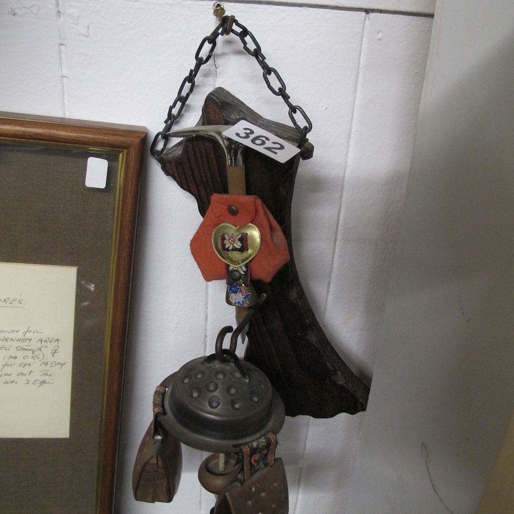 Lot 362: European Folk Art Alpine Souvenir Assembly, Mid-Century, Featuring...