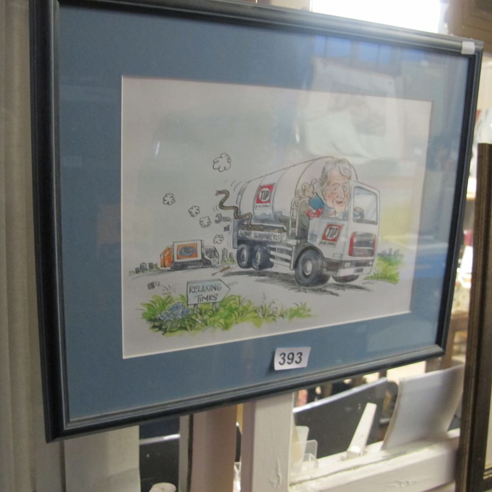 Lot 393: Kevin Kallaugher (KAL) (American, b. 1955), Relaxing Times,...