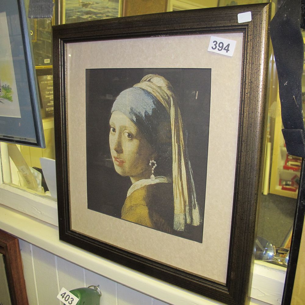 Lot 394: After Johannes Vermeer (Dutch, 1632-1675), 'Girl with a...