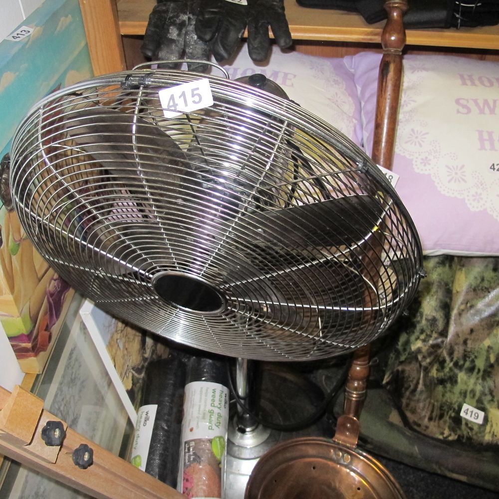 Lot 415: North Tech Electric Pedestal Fan, Contemporary Industrial Style,...