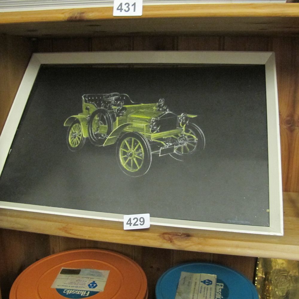 Lot 429: Unknown Artist, 'Vintage Automobile', Screenprint, Unnumbered