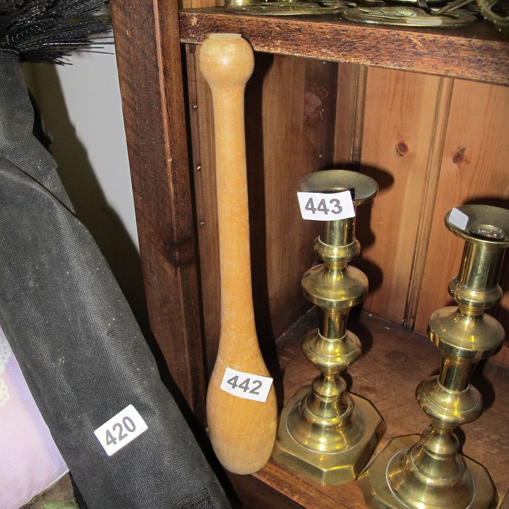 Lot 442: Turned Hardwood Pestle/equalizer