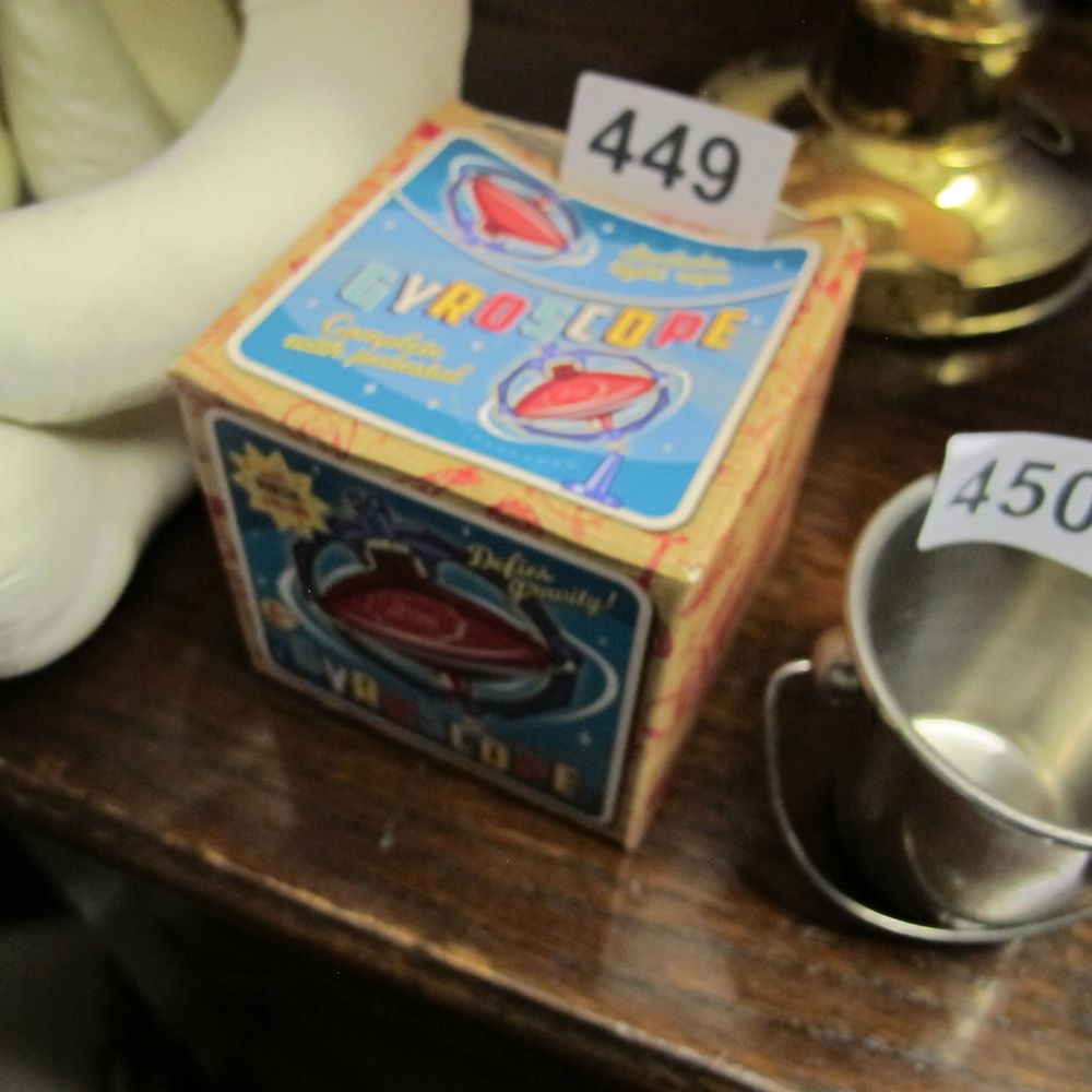 Lot 449: Steven Manufacturing Co. Pixie Gyroscope Toy in Original...