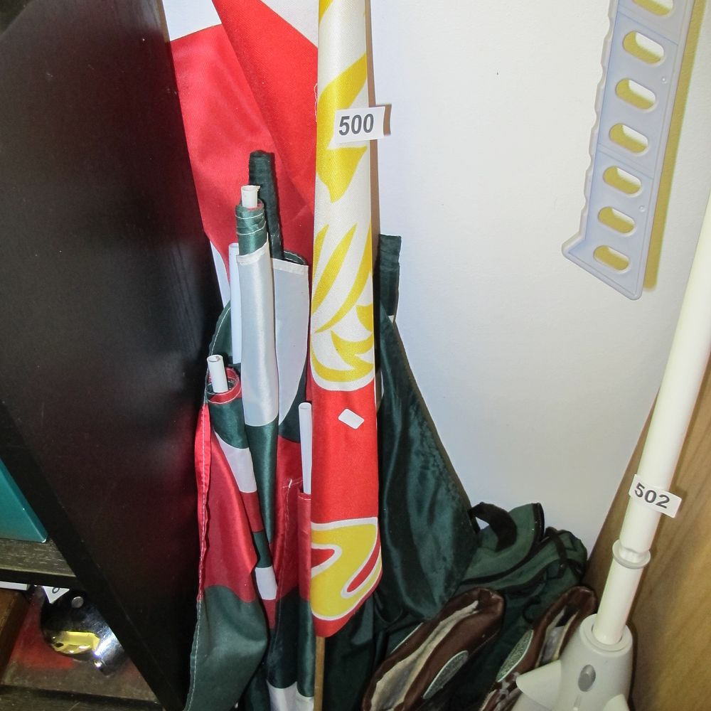 Lot 500: A Collection of Rolled Leicester football team Flags...