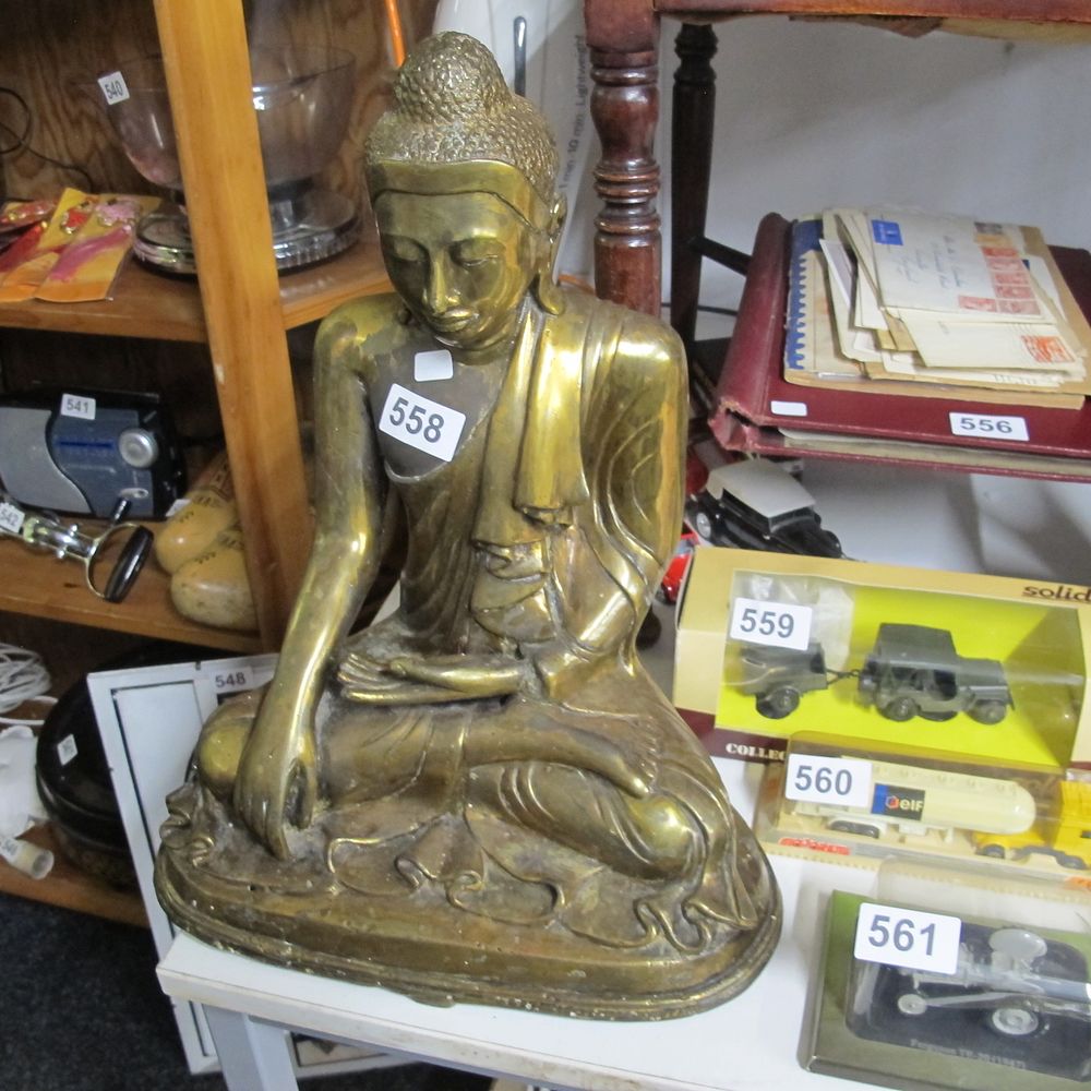 Lot 558: Burmese School, Seated Mandalay Buddha in Bhumisparsha Mudra,...