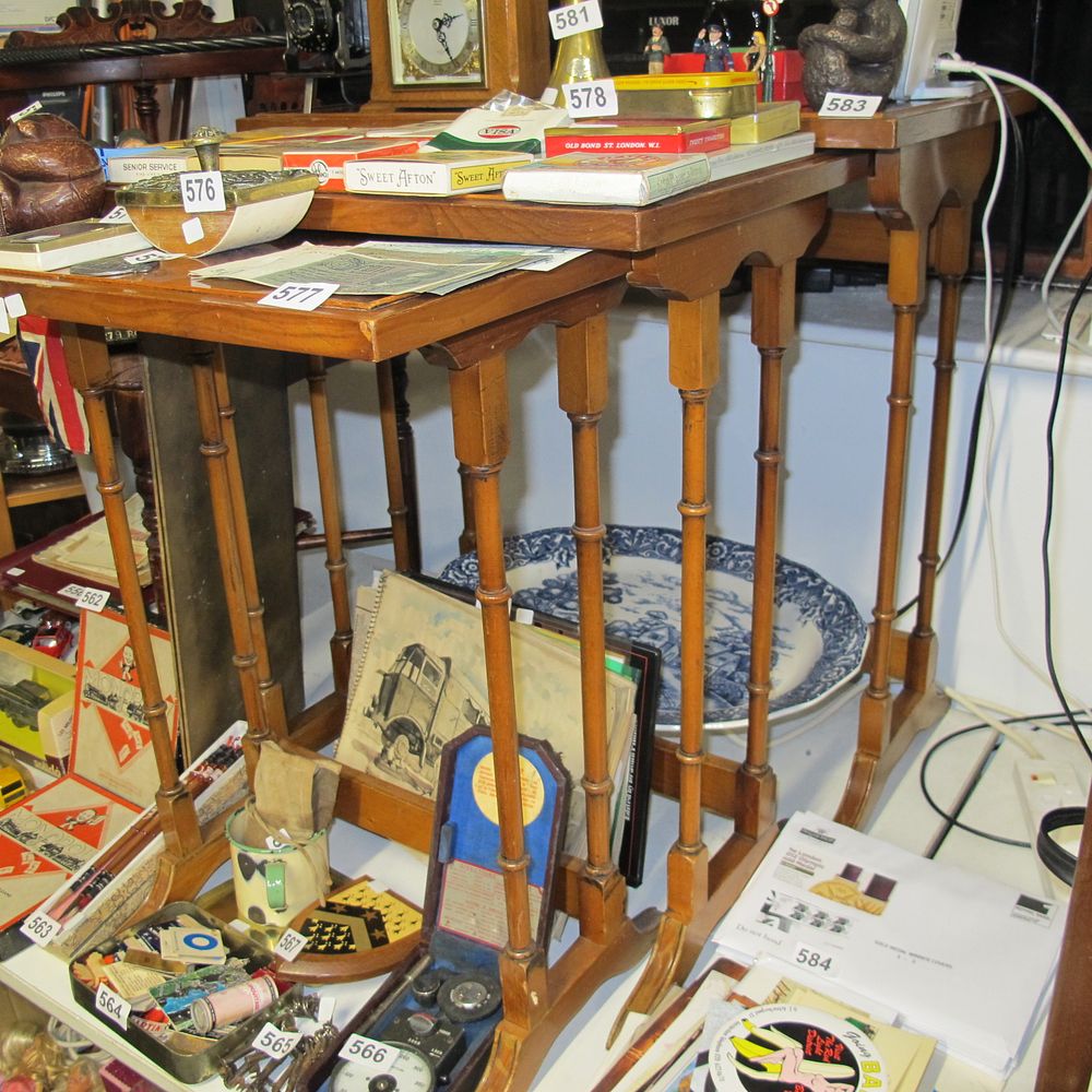 Lot 571: English Edwardian Style Nesting Tables