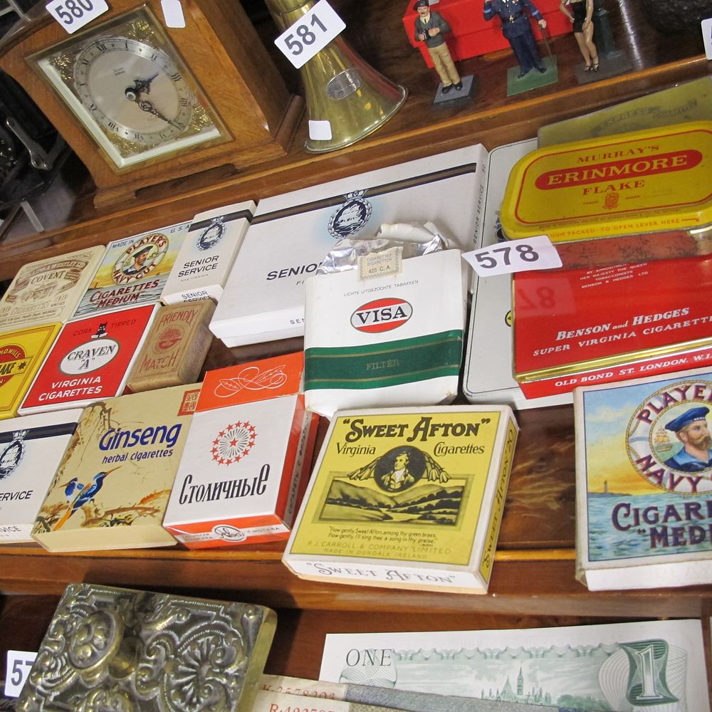 Lot 578: Senior Service, Player's Navy Cut, and Sweet Afton,...