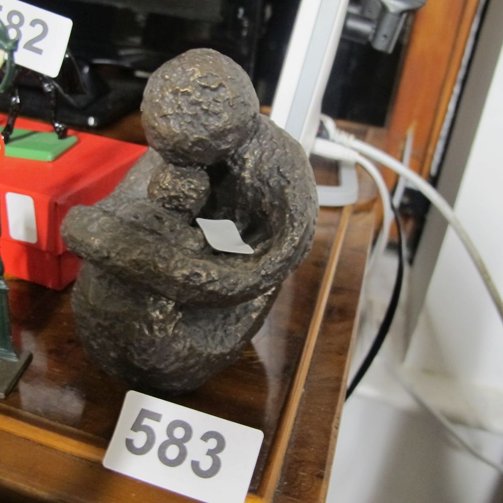 Lot 583: After Auguste Rodin, 'The Kiss', Bronze-Finished Composite
