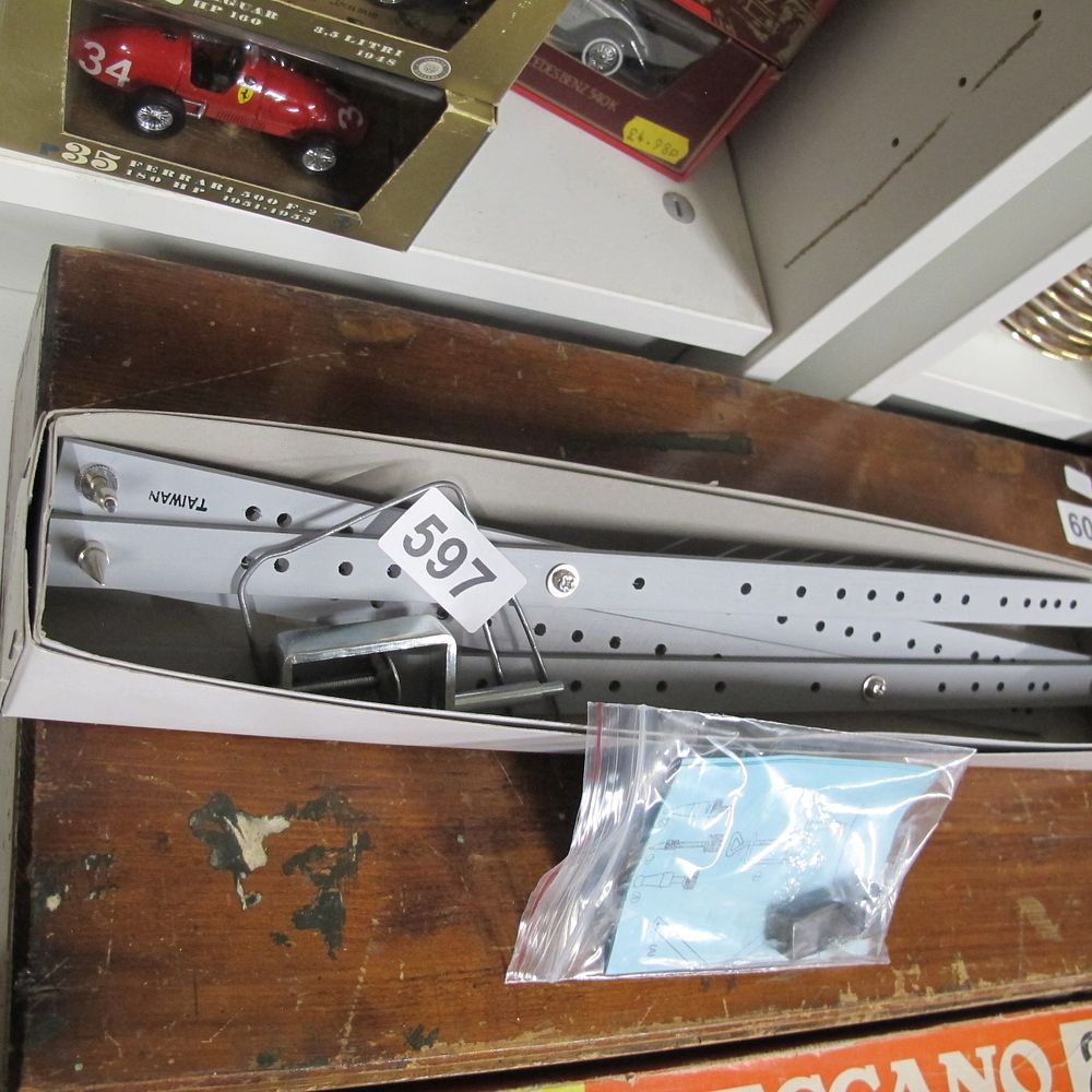 Lot 597: Precision Metal Pantograph Drafting Tool with Table Clamp...