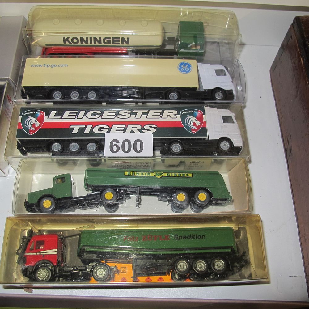 Lot 600: Herpa and Wiking, Collection of Five Semi-Truck and...