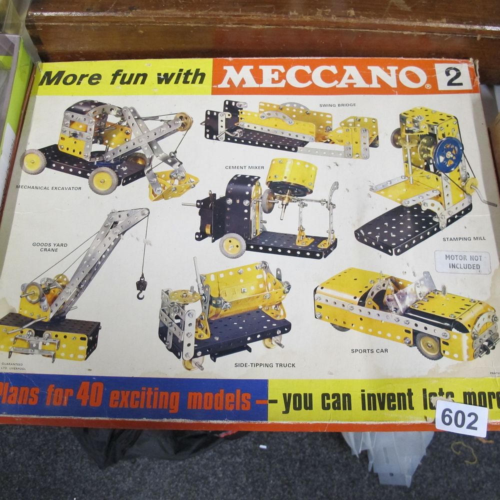 Lot 602: Meccano, Set No. 2 Construction System, Perforated Steel,...