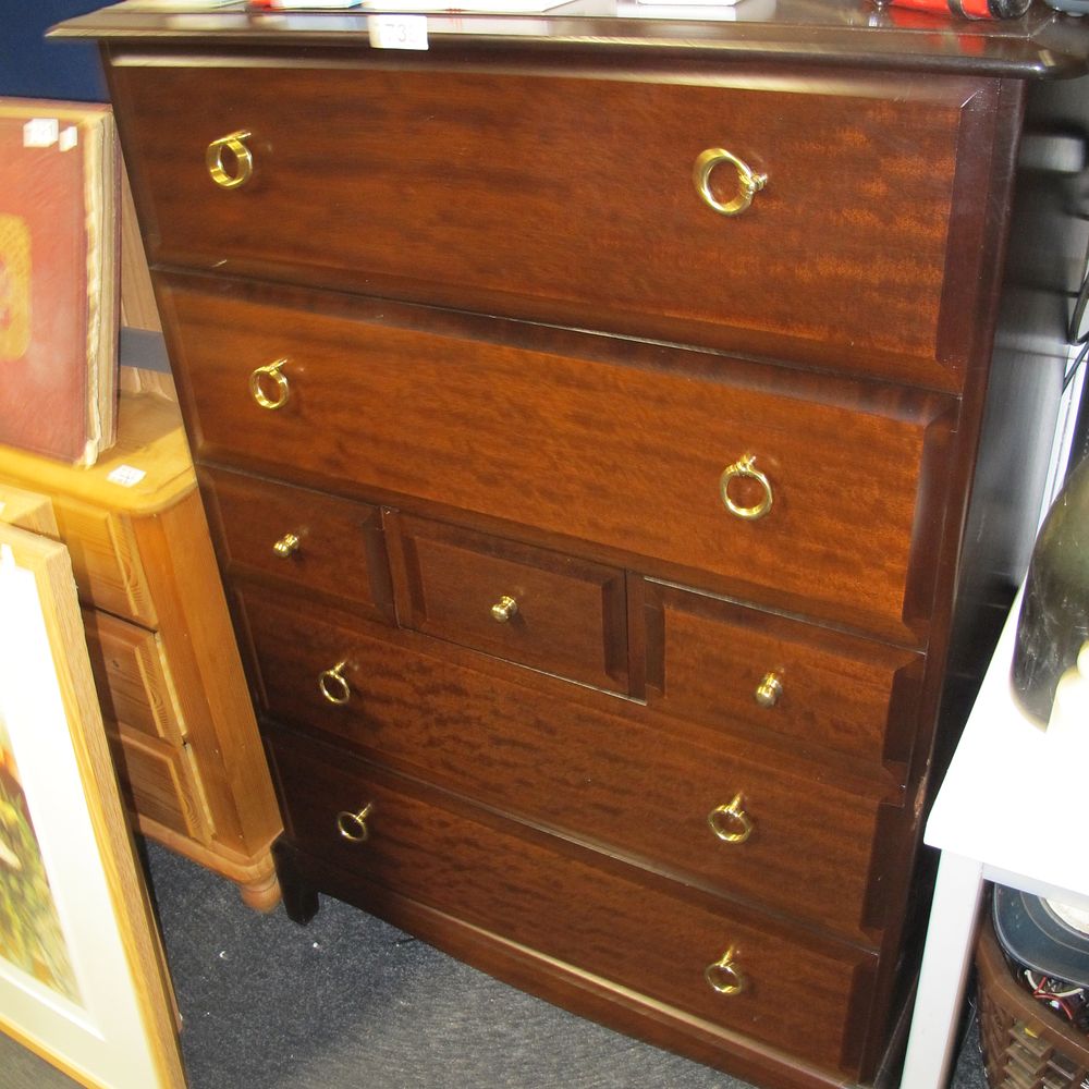 Lot 738: Mid-20th Century Stag French Empire Style Figured Mahogany...