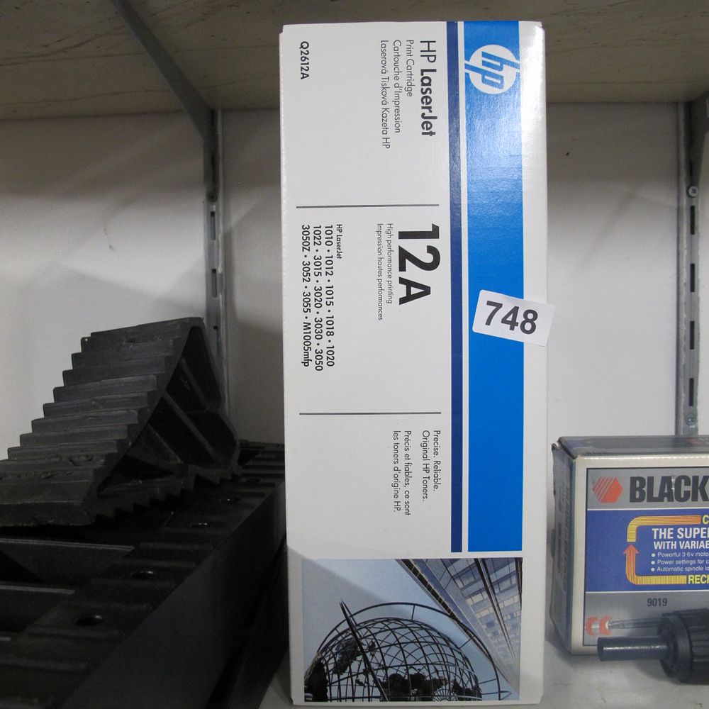 Lot 748: Genuine HP LaserJet 12A Black Toner Cartridge Q2612A
