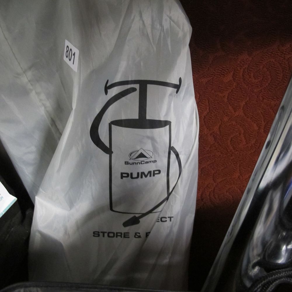 Lot 801: SunnCamp Manual T-Handle Air Pump with Branded Synthetic...