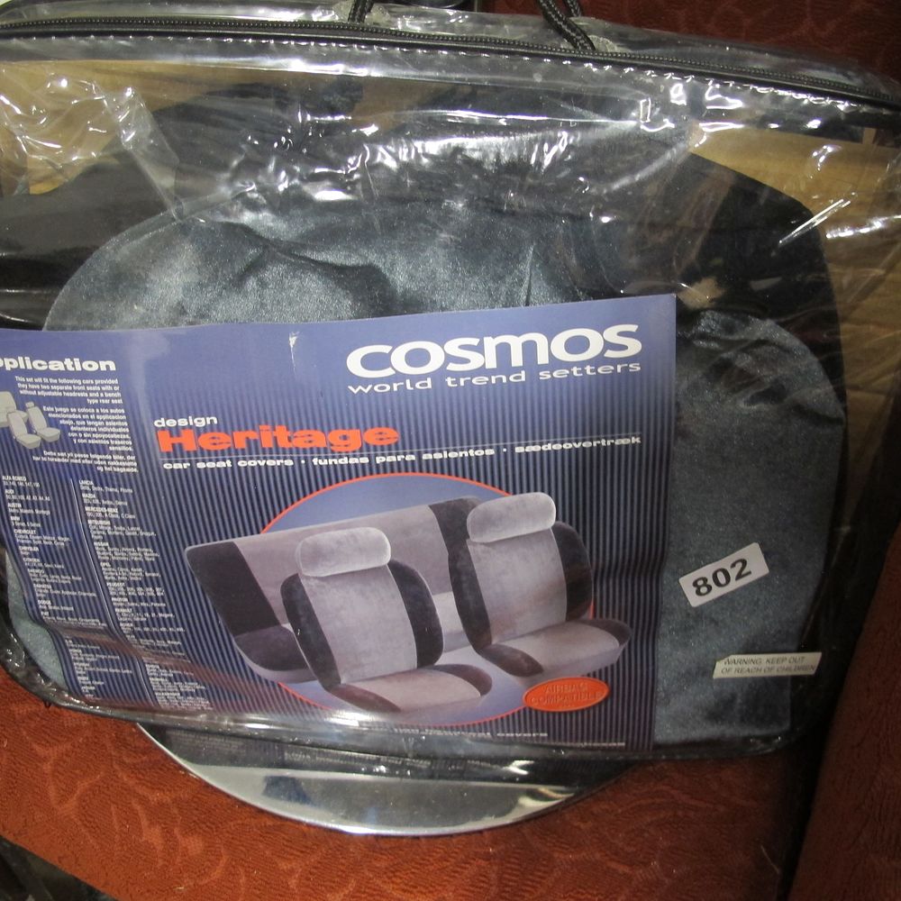 Lot 802: Cosmos Heritage Car Seat Cover Set, Fabric, Late...