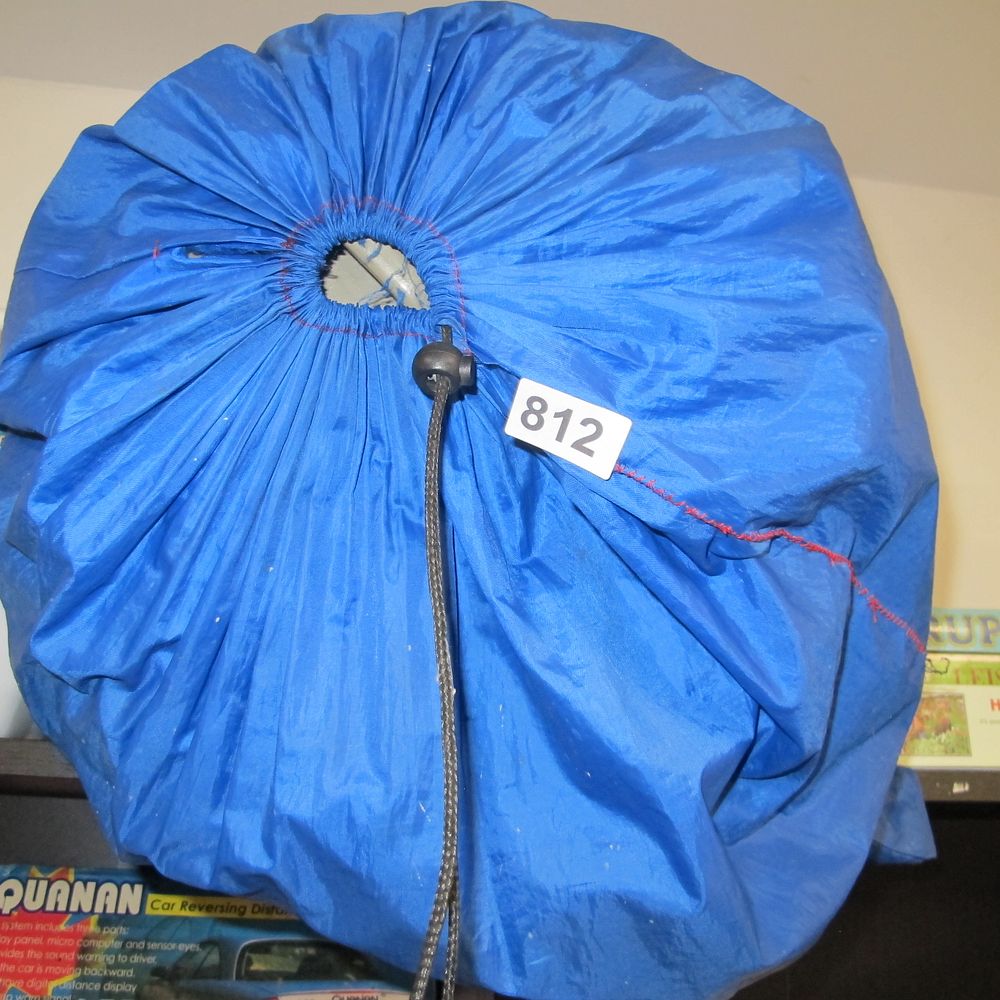 Lot 812: West Marine Style Blue Synthetic Boat Cover Storage...