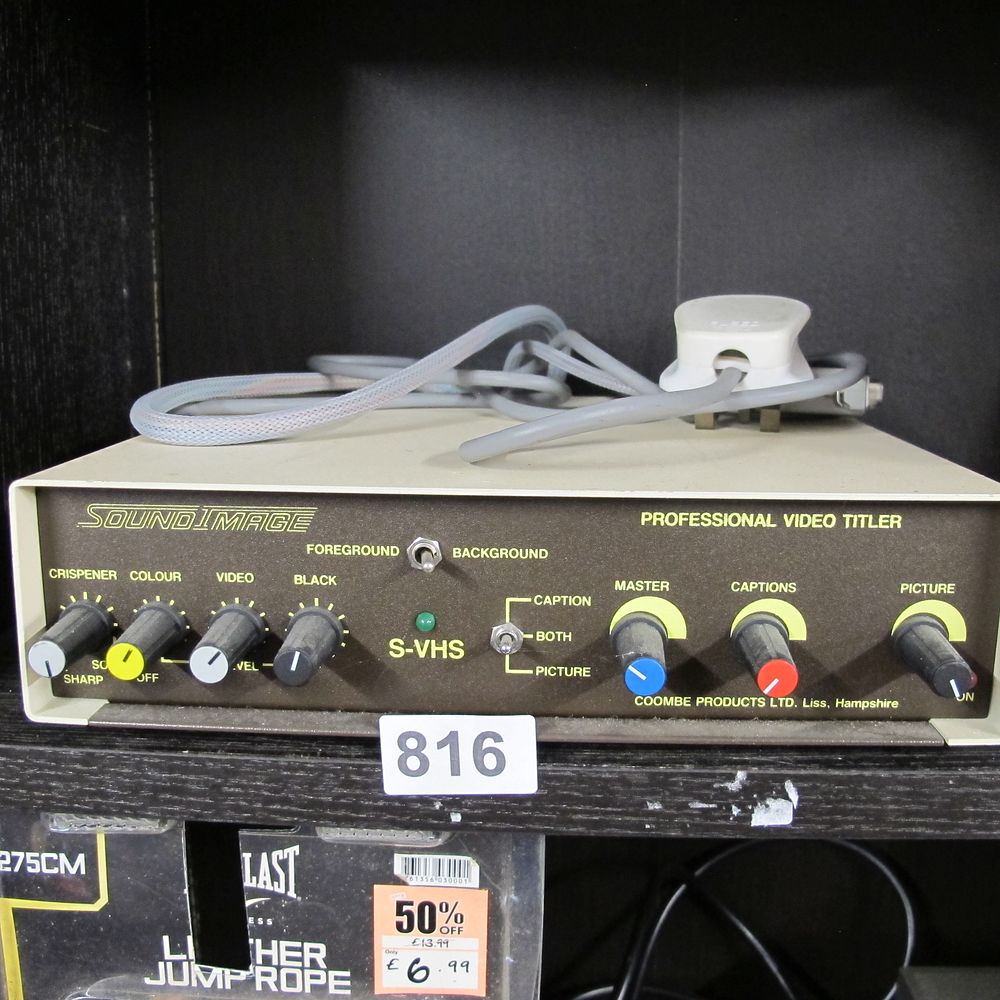 Lot 816: Coombe Products Ltd. Sound Image Professional Video Titler,...