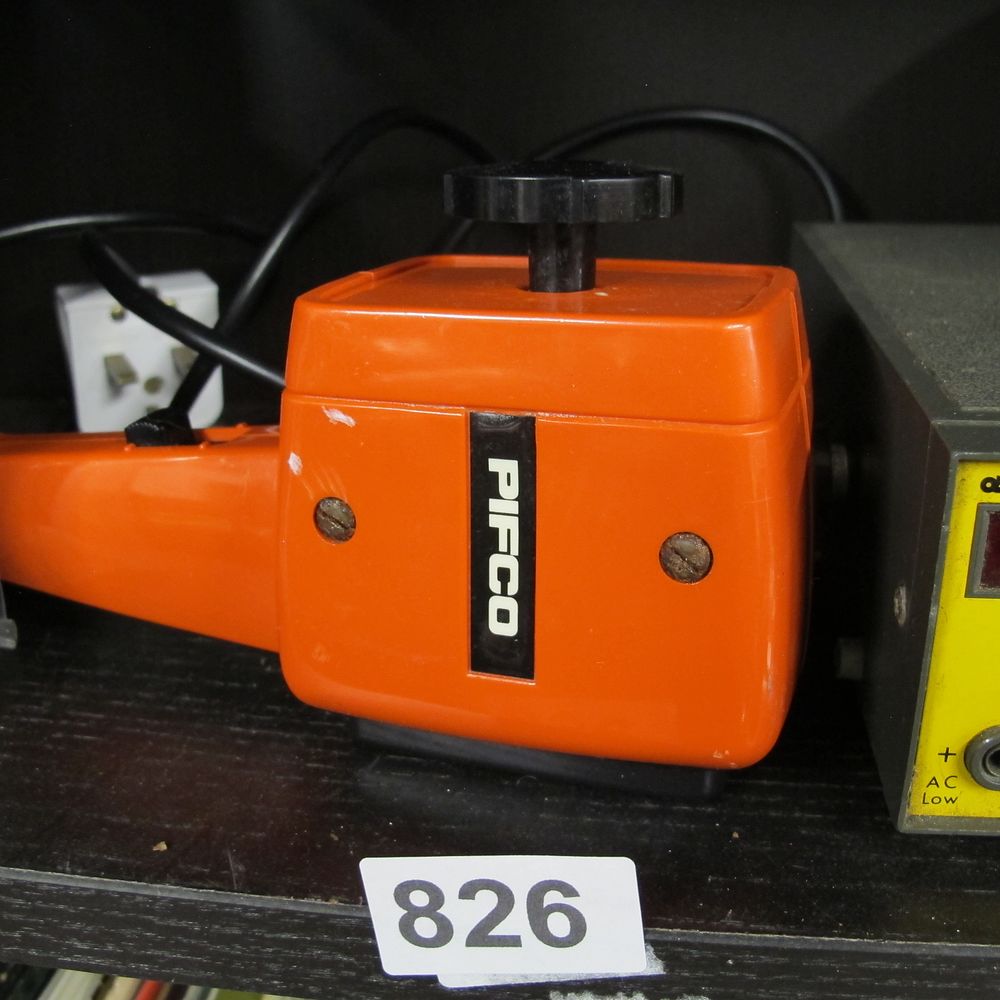 Lot 826: PIFCO Vintage Handheld Vibratory Massager, Orange Plastic, circa...