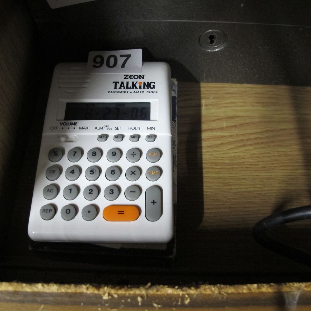 Lot 907: Zeon, Talking Calculator • Alarm Clock, Handheld Electronic,...