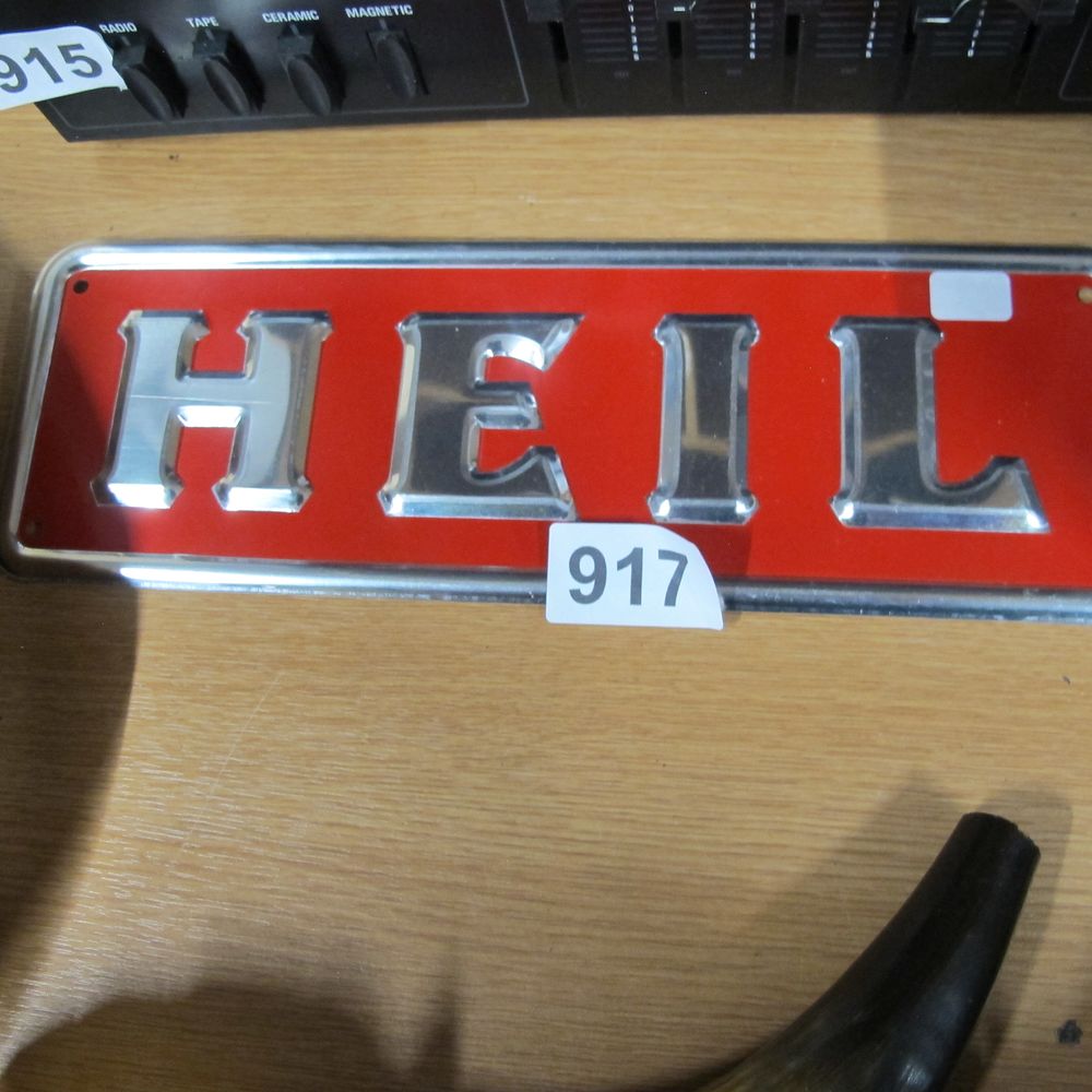 Lot 917: Heil Co. Truck Equipment Nameplate, Embossed Metal, c....