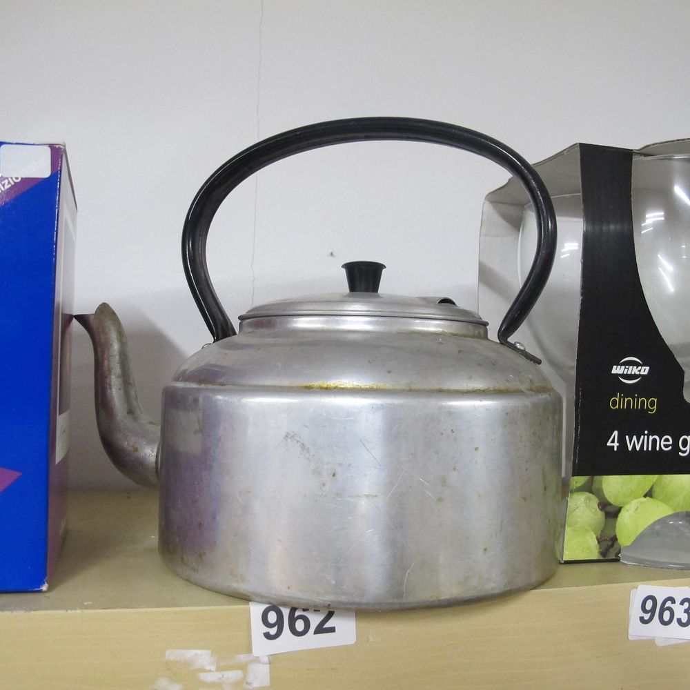 Lot 962: Comet Attributed Vintage Aluminum Stove-top Tea Kettle, Mid-Century...