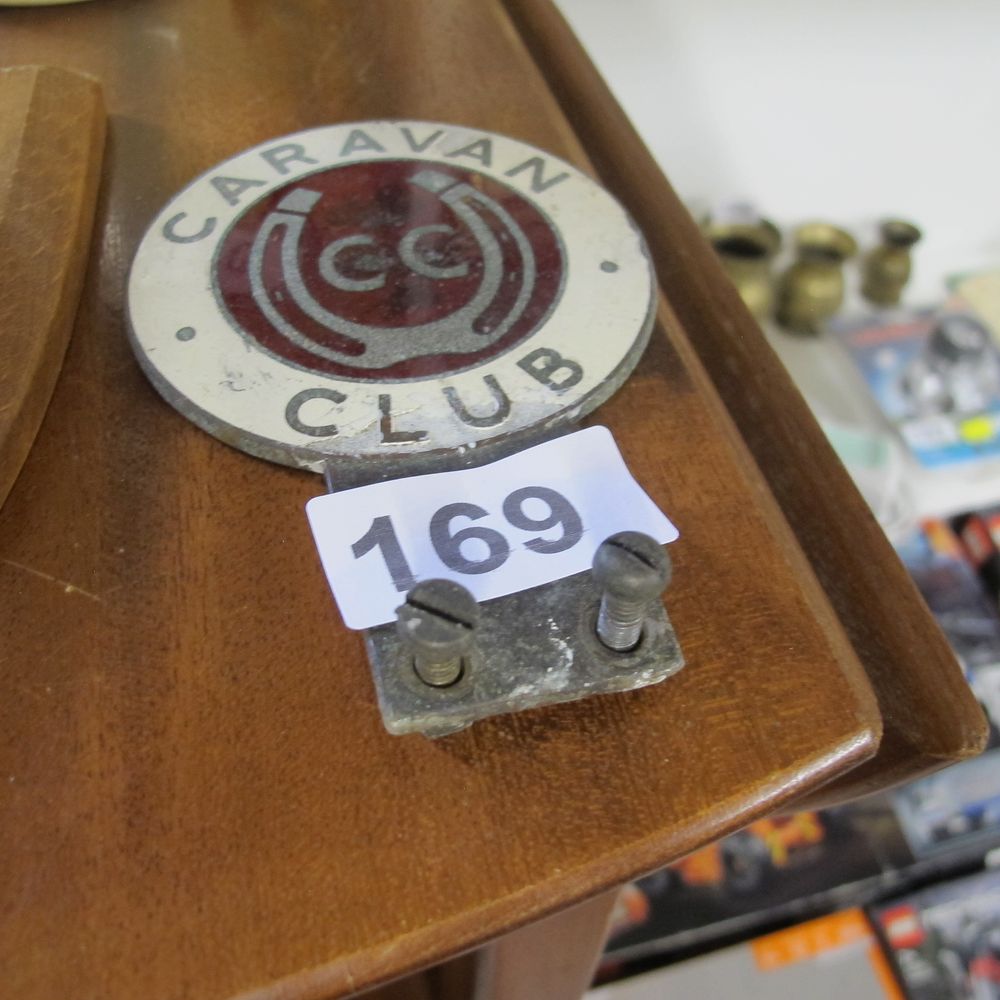 Lot 169: Vintage Caravan Club Enamel Car Badge by Pinches