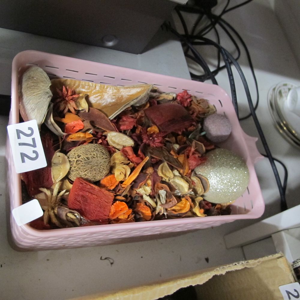 Lot 272: An Assortment of Scented Potpourri and Decorative Accents