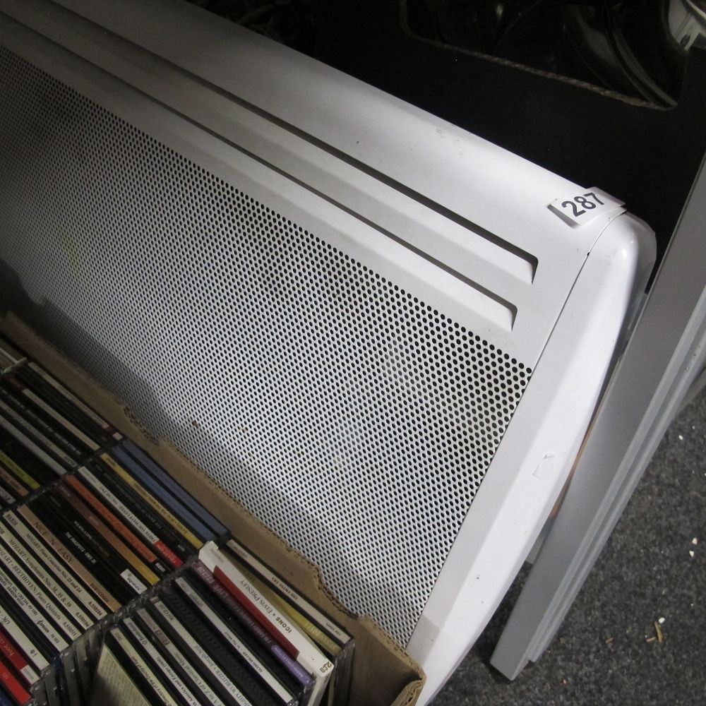 Lot 287: A White Electric Panel Heater and a Collection...